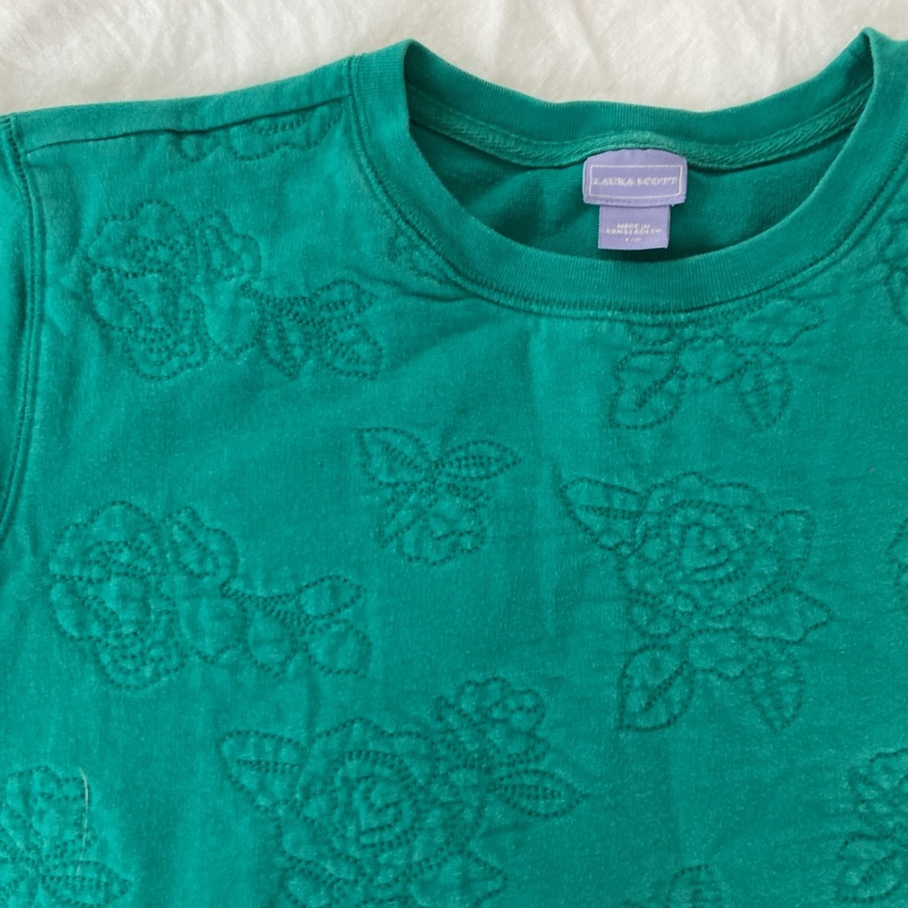 Vintage Laura Scott quilted floral sweatshirt